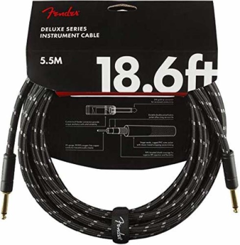 FENDER DELUXE 18.6' INST CABLE Black Tweed